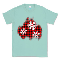 Seafoam Christmas snowflakes patch Classic Tee - AdoDesignShop