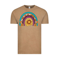Vintage Coffee rainbow sunflower Vintage Tee - AdoDesignShop