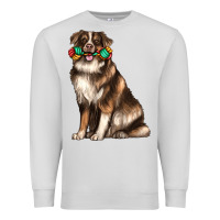Dove Grey australian shepherd with rope toy Premium Sweatshirt - texasbilliewilder