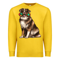 Lemon australian shepherd with rope toy Premium Sweatshirt - texasbilliewilder