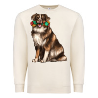 Sandshell australian shepherd with rope toy Premium Sweatshirt - texasbilliewilder