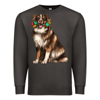 Smoke australian shepherd with rope toy Premium Sweatshirt - texasbilliewilder