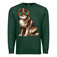 Sports Green australian shepherd with rope toy Premium Sweatshirt - texasbilliewilder