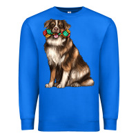 True Royal australian shepherd with rope toy Premium Sweatshirt - texasbilliewilder