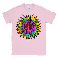 Bubblegum Pink Peace Hippie Sunflower Classic Tee - Jasminsmagicworld