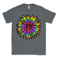Charcoal Heather Peace Hippie Sunflower Classic Tee - Jasminsmagicworld