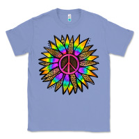 Colony Blue Peace Hippie Sunflower Classic Tee - Jasminsmagicworld