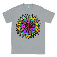 Heather Grey Peace Hippie Sunflower Classic Tee - Jasminsmagicworld