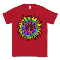 Red Peace Hippie Sunflower Classic Tee - Jasminsmagicworld