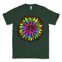 Sports Green Peace Hippie Sunflower Classic Tee - Jasminsmagicworld