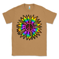 Toasted Coconut Peace Hippie Sunflower Classic Tee - Jasminsmagicworld