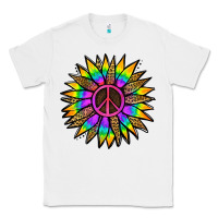 White Peace Hippie Sunflower Classic Tee - Jasminsmagicworld