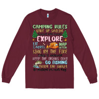 Camping Rules Long Sleeve Tee | Teevron