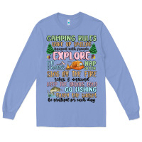 Colony Blue camping rules Long Sleeve Tee - MaliasSmallBusiness