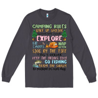 Smoke camping rules Long Sleeve Tee - MaliasSmallBusiness