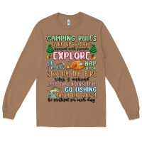 Toasted Coconut camping rules Long Sleeve Tee - MaliasSmallBusiness