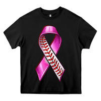 Black Breast Cancer Ribbon Baseball Heavy Core Tee - texasbilliewilder