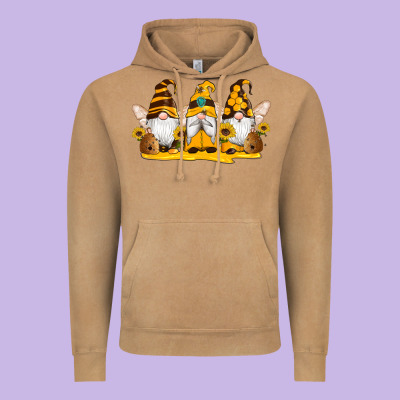 Western Bee Gnomes Beehive Honey Sunflowers Vintage Hoodie Designed By Artiststas