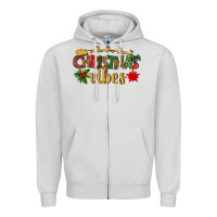 Dove Grey christmas vibes Zipper Hoodie - BundleAndBundleShop