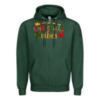 Sports Green christmas vibes Zipper Hoodie - BundleAndBundleShop