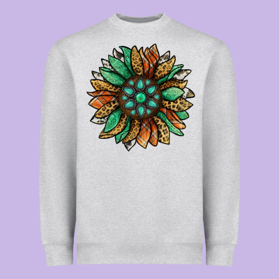 Thanksgiving Fall Sunflower Heavyweight Sweatshirt Designed By Jasminsmagicworld
