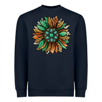 Navy thanksgiving fall sunflower Heavyweight Sweatshirt - Jasminsmagicworld