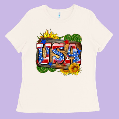Usa Ladies Tee Designed By Zillion Design Studio
