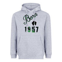 Heather Grey Born In 1957 Heavyweight Hoodie - Bettercallsaul