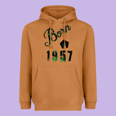 Born In 1957 Heavyweight Hoodie Designed By Bettercallsaul