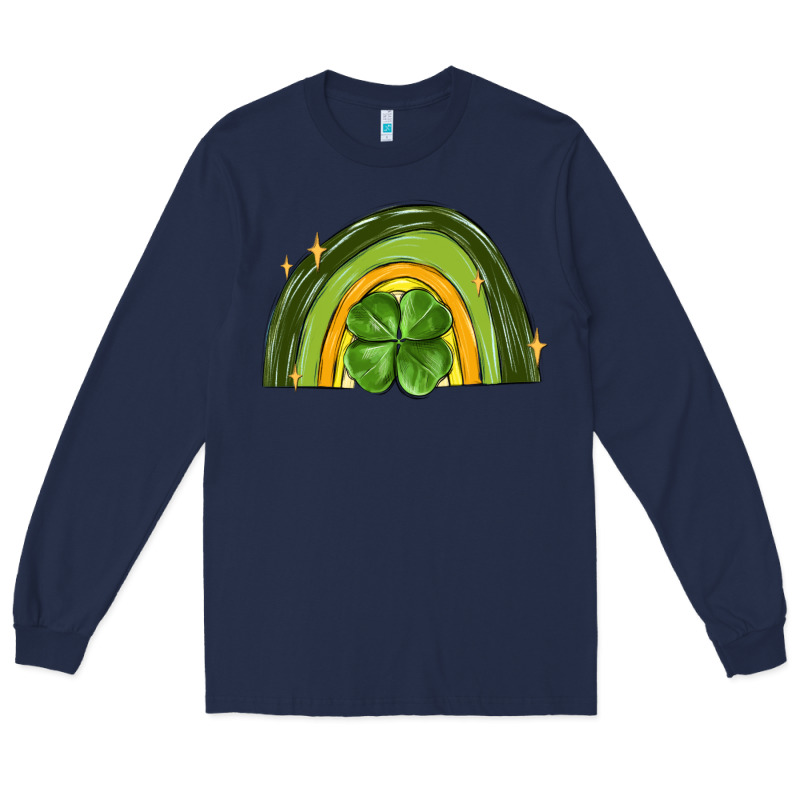 St Patrick S Day Shamrock Rainbow Long Sleeve Tee by MaliasSmallBusiness | Teevron