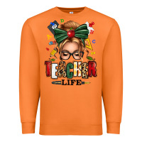 Carrot teacher life blonde caucassian messy bun Premium Sweatshirt - texasbilliewilder