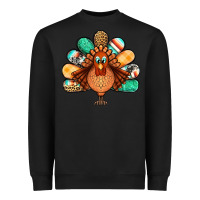 Black thanksgiving turkey Heavyweight Sweatshirt - Jasminsmagicworld