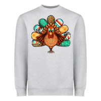 Heather Grey thanksgiving turkey Heavyweight Sweatshirt - Jasminsmagicworld