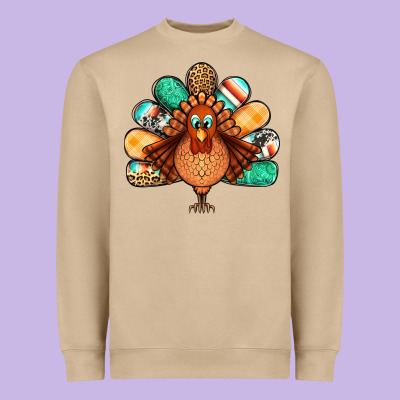 Thanksgiving Turkey Heavyweight Sweatshirt Designed By Jasminsmagicworld