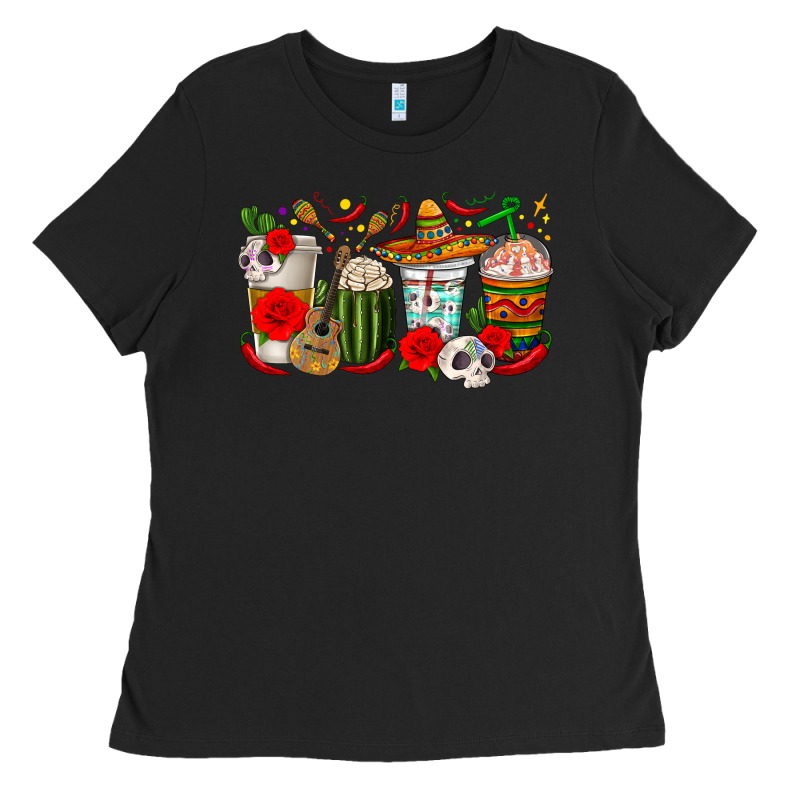 Hispanic Heritage Month Coffee Cups Ladies Tee by texasbilliewilder | Teevron