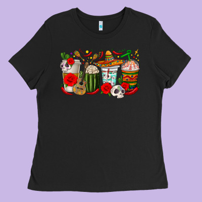 Hispanic Heritage Month Coffee Cups Ladies Tee Designed By Texasbilliewilder