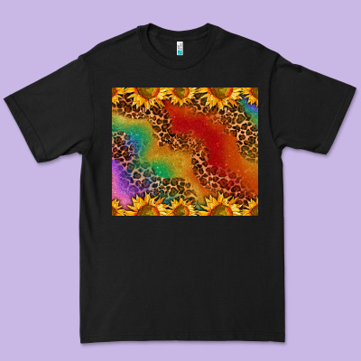 Pride Sunflower  Rainbow Leopard Premium Tee Designed By Adodesignshop