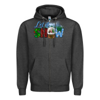 Charcoal Heather let it snow Zipper Hoodie - BundleAndBundleShop