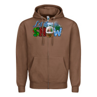 Chestnut let it snow Zipper Hoodie - BundleAndBundleShop