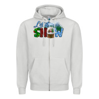 Dove Grey let it snow Zipper Hoodie - BundleAndBundleShop