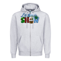 Heather Grey let it snow Zipper Hoodie - BundleAndBundleShop
