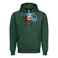 Sports Green let it snow Zipper Hoodie - BundleAndBundleShop