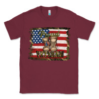 Burgundy proud veteran Classic Tee - Jasminsmagicworld