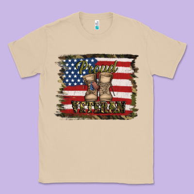 Proud Veteran Classic Tee Designed By Jasminsmagicworld