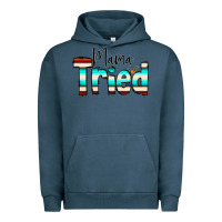 Pigment Midnight Navy Mama Tried Urban Hoodie - CowCowDesign
