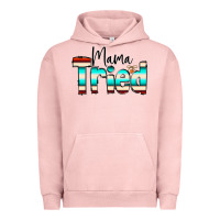 Pigment Salmon Mama Tried Urban Hoodie - CowCowDesign