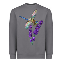 Storm Dragonfly With Lavender Heavyweight Sweatshirt - LillyAllenDesigns