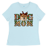 Baby Blue dog mom shiba inu Ladies Tee - RanaPortraitStore