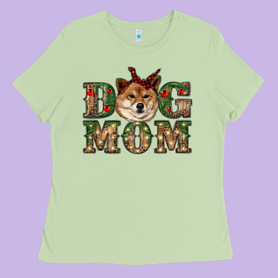 Dog Mom Shiba Inu Ladies Tee Designed By Ranaportraitstore