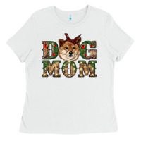 White dog mom shiba inu Ladies Tee - RanaPortraitStore